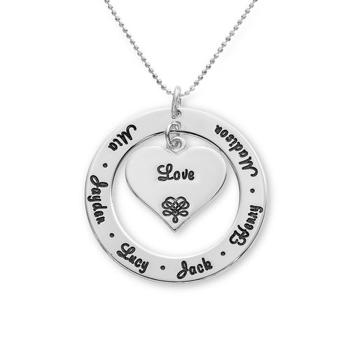 10K White Gold Grandmother / Mother Necklace