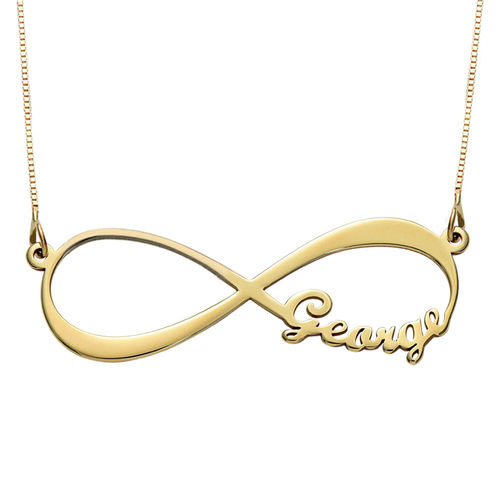 10K Yellow Gold Infinity Name Necklace