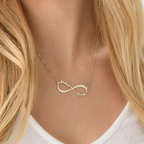 10K Yellow Gold Infinity Name Necklace