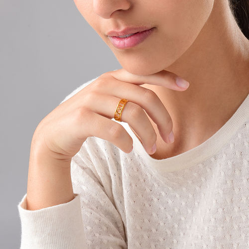 14K Gold Roman Numeral Ring