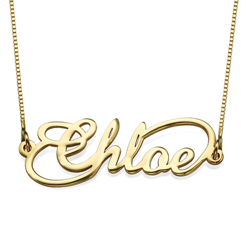 14K Infinity Style Name Necklace