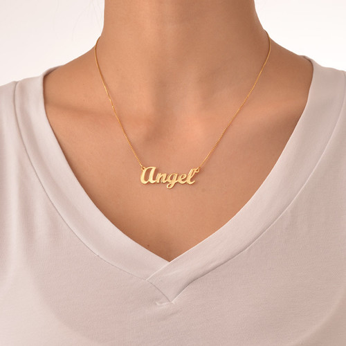 18k Gold Plated Script Name Necklace