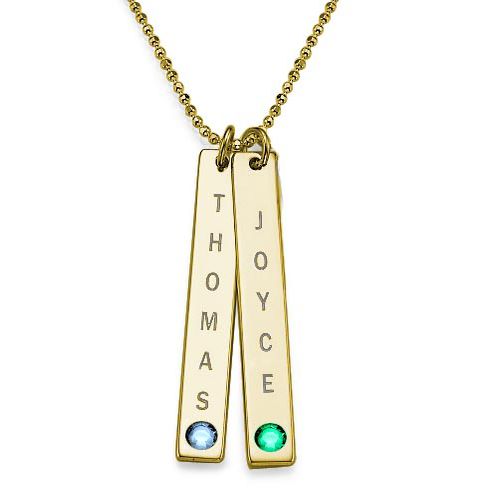 Swarovski Vertical Bar Necklace For Mothers