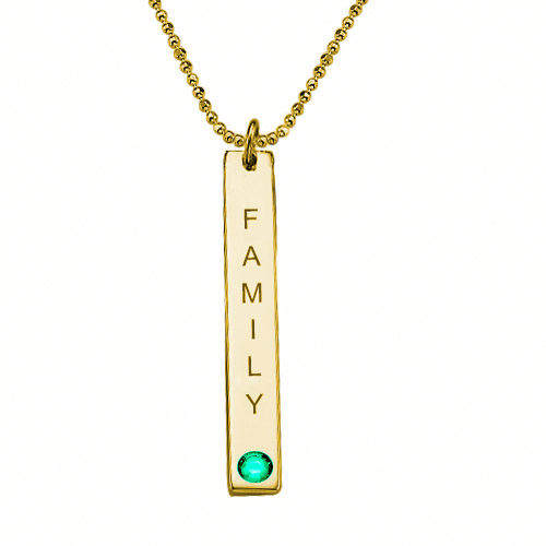 Swarovski Vertical Bar Necklace For Mothers