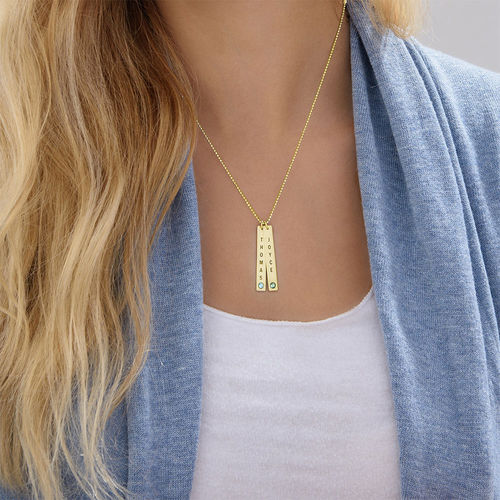 Swarovski Vertical Bar Necklace For Mothers