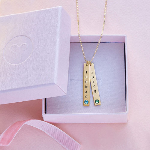 Swarovski Vertical Bar Necklace For Mothers