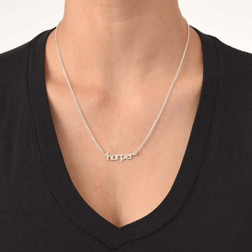 925 Sterling Silver Tiny Name Necklace