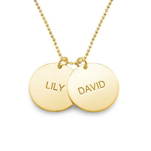 Personalized Jewelry – Gold Plated Disc Necklace