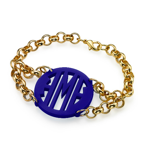 Acrylic Monogram Bracelet