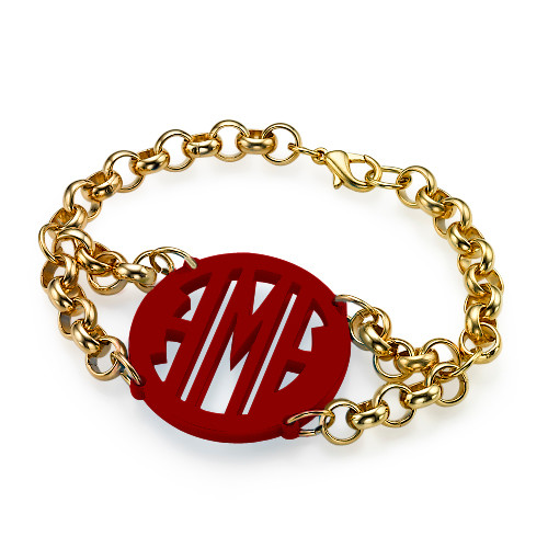 Acrylic Monogram Bracelet