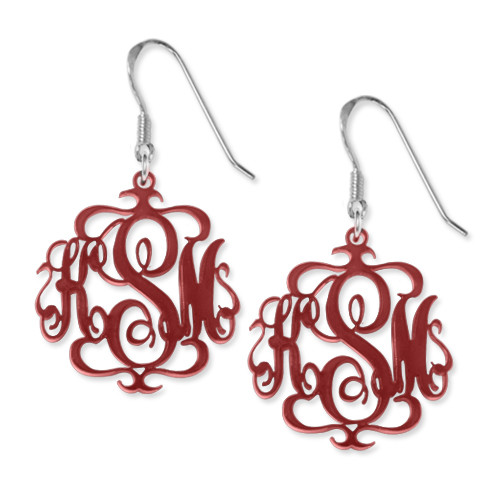 Acrylic Monogram Earrings