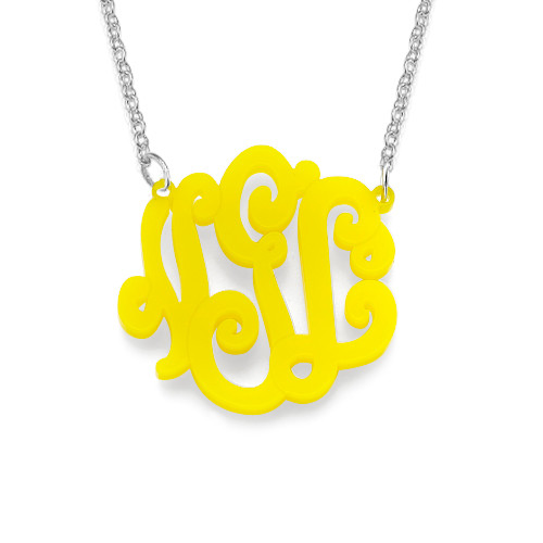 Acrylic Monogram Necklace