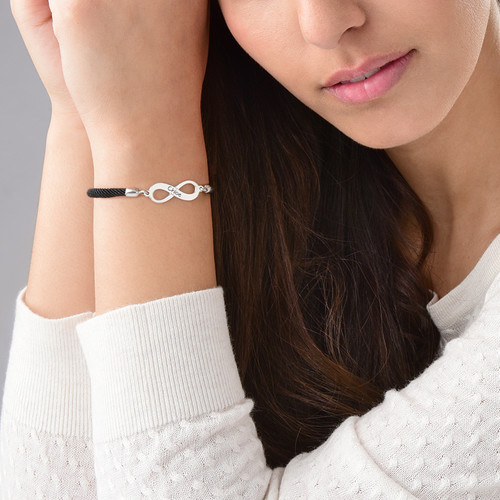 Adjustable Infinity Bracelet with Engraving