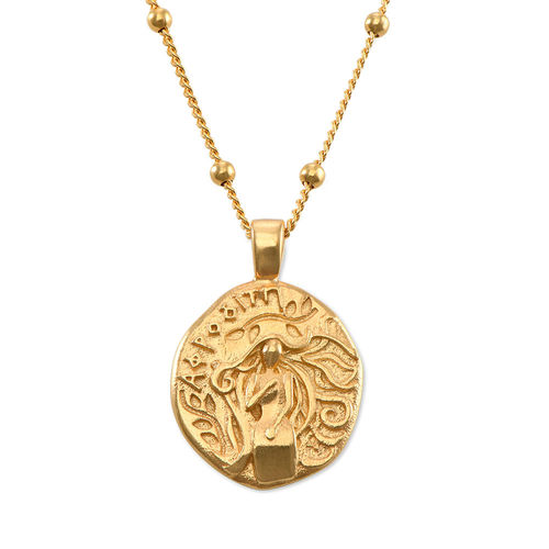 Aphrodite Coin Necklace in Gold Plating