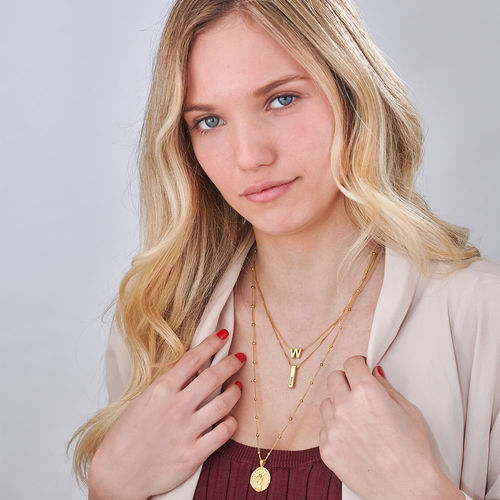 Aphrodite Coin Necklace in Gold Plating