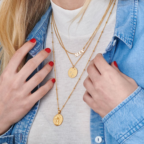 Aphrodite Coin Necklace in Gold Plating