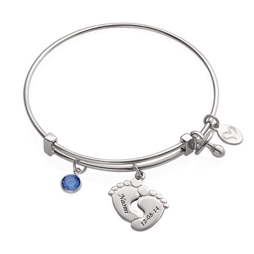 Baby Feet Bangle Bracelet