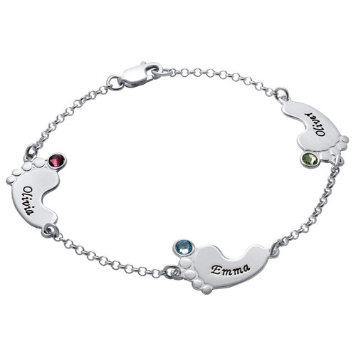 Baby Feet Bracelet with Engraving