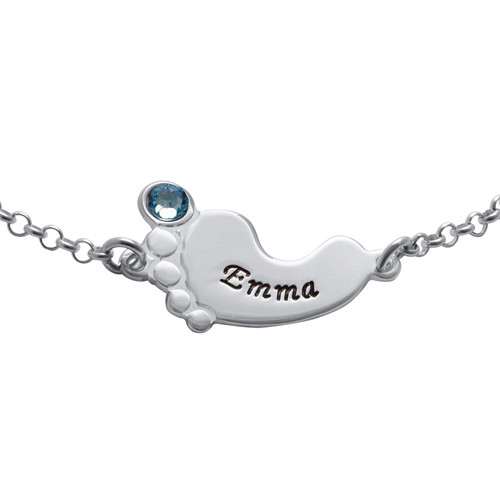 Baby Feet Bracelet with Engraving