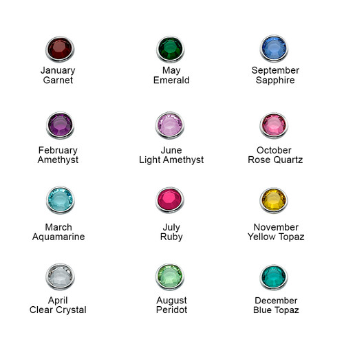 Baby Feet Jewelry - Stud Earrings with Birthstones