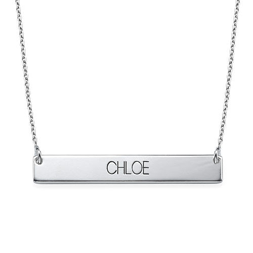 Bar Necklace in All Capital Letters