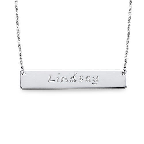 Bar Necklace in Silver