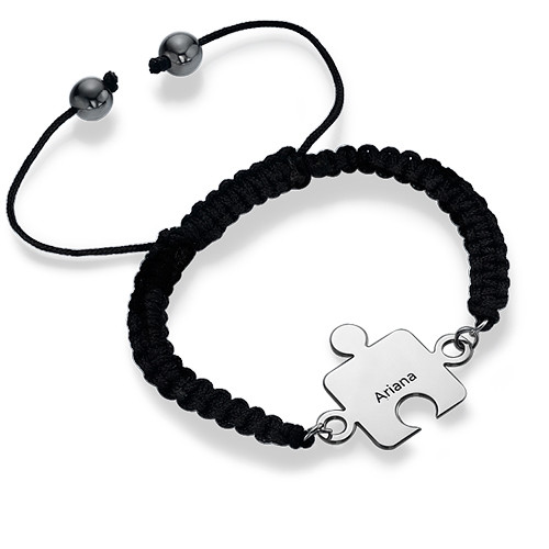 Best Friends Puzzle Bracelet in Silver