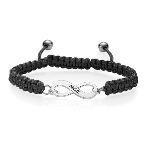 Black Infinity Friendship Bracelet