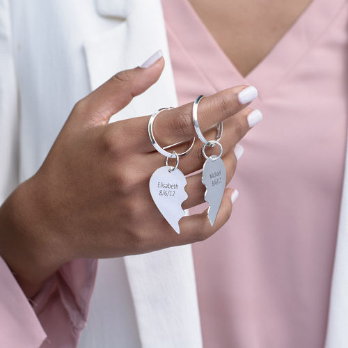 Breakable Heart Keychain in Sterling Silver