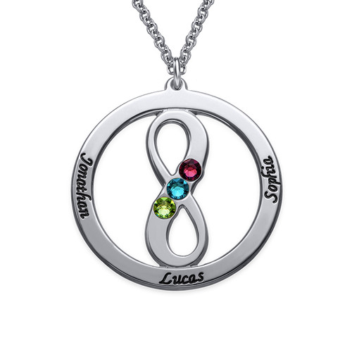 Circle Name Necklace with Infinity Symbol