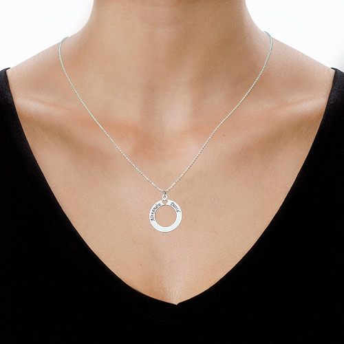 Circle of Love Necklace in Silver