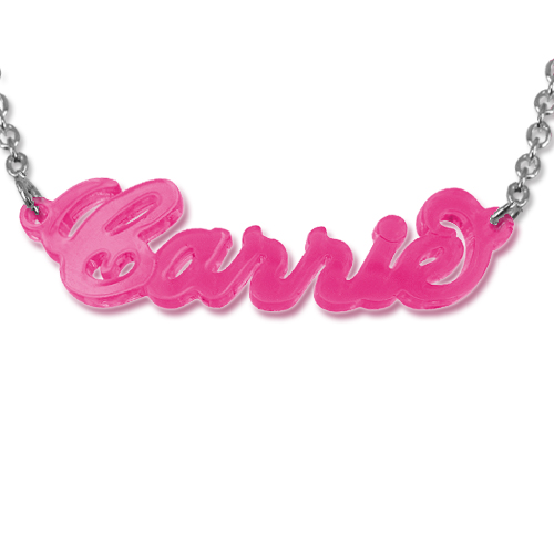 Classic “Carrie” Style Acrylic Name Necklace