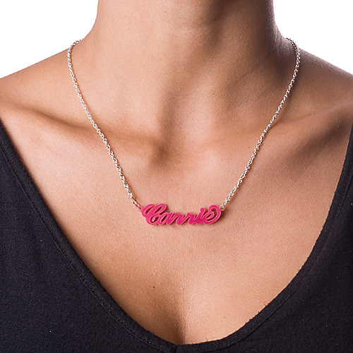 Classic “Carrie” Style Acrylic Name Necklace