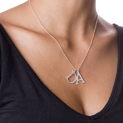 Sterling Silver Initials Necklace