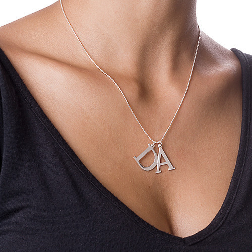 Sterling Silver Initials Necklace