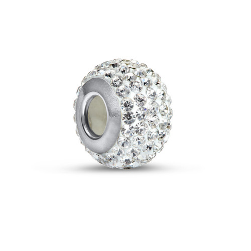 Crystal Birthstone Bead with Cubic Zirconia