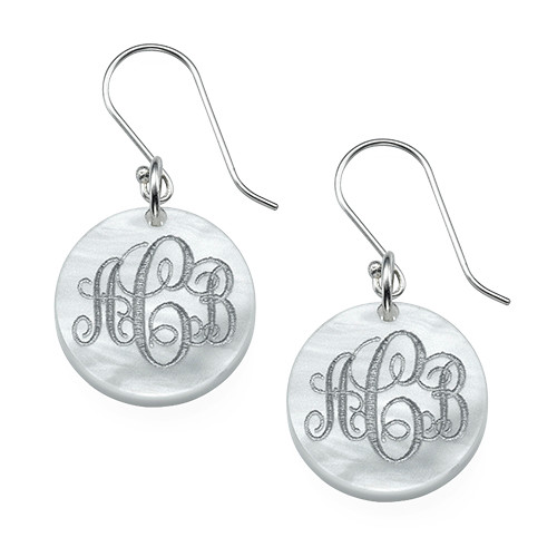 Dangling Acrylic Monogram Earrings