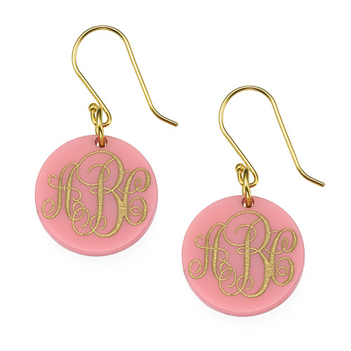 Dangling Acrylic Monogram Earrings