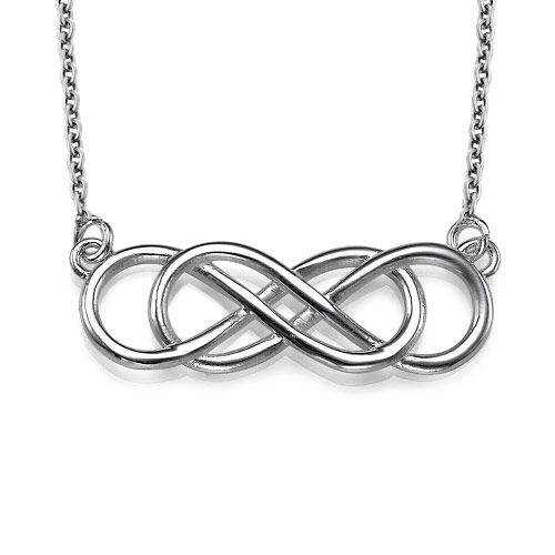 Double Infinity Necklace in Sterling Silver