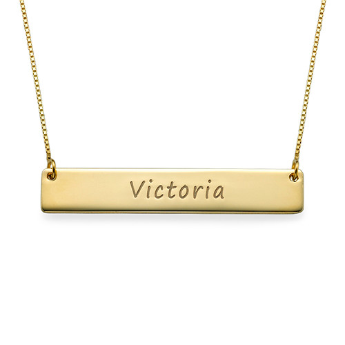 Personalized Gold Bar Necklace