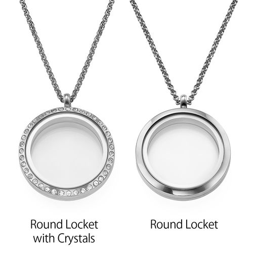 Engraved Floating Charms Locket - "For Mom or Grandma"