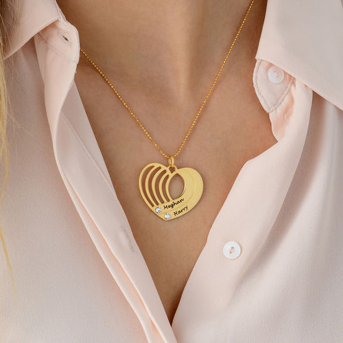 Engraved Heart Necklace in Gold Plating