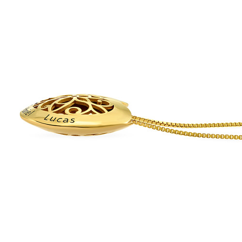 Engraved Heart Necklace in Gold Plating