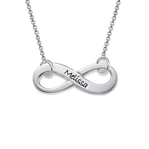 Engraved Infinity Necklace