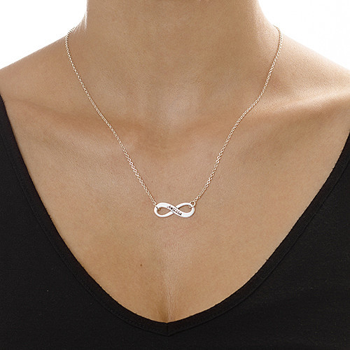 Engraved Infinity Necklace