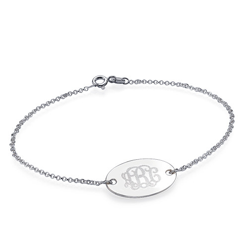 Engraved Oval Monogram Bracelet