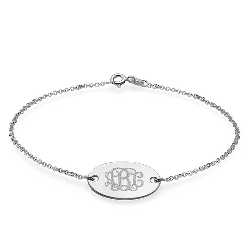 Engraved Oval Monogram Bracelet