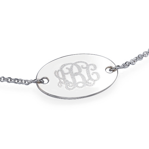 Engraved Oval Monogram Bracelet