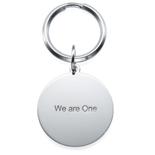 Engraved Photo Keychain - Round Shaped