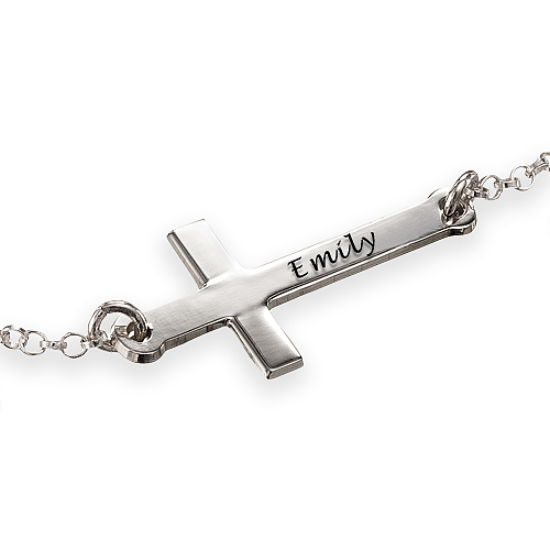 Side Cross Bracelet - Personalized